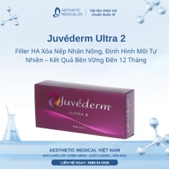 Juvéderm Ultra 2: Filler HA Xóa Nếp Nhăn Nông, Định Hình Môi Tự Nhiên – Kết Quả Bền Vững Đến 12 Tháng