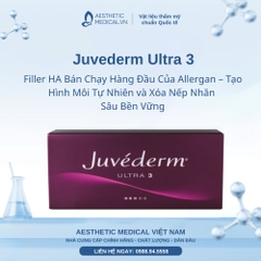 Juvederm Ultra 3: Filler HA Bán Chạy Hàng Đầu Của Allergan – Tạo Hình Môi Tự Nhiên và Xóa Nếp Nhăn Sâu Bền Vững