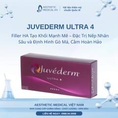 JUVEDERM ULTRA 4: Filler HA Tạo Khối Mạnh Mẽ – Đặc Trị Nếp Nhăn Sâu và Định Hình Gò Má, Cằm Hoàn Hảo