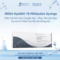 RRS® Hyalift® 75 PROactive Syringe: Filler Tái Sinh Học Chuyên Sâu – Phục Hồi Lão Hóa Da và Cải Thiện Teo Mô Với 45mg HA