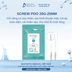 CHỈ TĂNG SINH COLLAGEN SCREW PDO ( TRẺ HÓA DA) 29G-25MM
