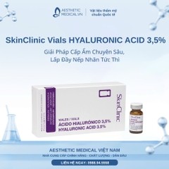SkinClinic Vials HYALURONIC ACID 3,5%: Giải Pháp Cấp Ẩm Chuyên Sâu, Lấp Đầy Nếp Nhăn Tức Thì