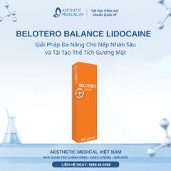 BELOTERO BALANCE LIDOCAINE: Giải Pháp Filler HA Mềm Mại, Khắc Phục Nếp Nhăn Vừa và Tạo Hình Tự Nhiên