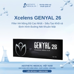 Xcelens GENYAL 26: Filler HA Nồng Độ Cao Nhất – Siêu Tạo Khối và Định Hình Đường Nét Khuôn Mặt