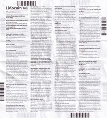 LIDOCAIN 10% / THUỐC PHUN MÙ GÂY TÊ TẠI CHỖ 