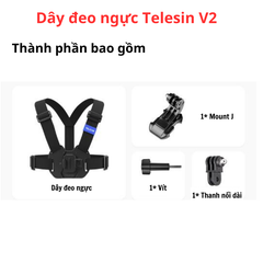 Dây đeo ngực TELESIN gắn ActionCam  Gopro, OSMO Action