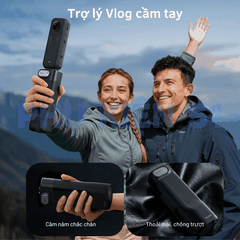 Tay cầm Telesin gấp gọn cho Insta360 X4 X5 bảo vệ máy , thao tác nhanh bỏ túi bỏ balo