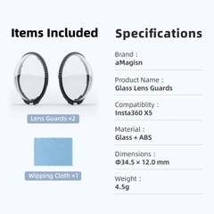 Lens bảo vệ aMagisn Insta360 X5 Standard bảo vệ camera tránh trầy xước