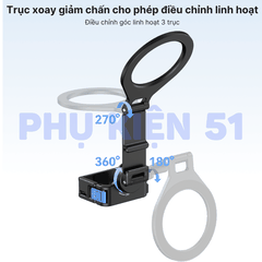 Giá đỡ Magsafe cho Pocket 3 4 4P giúp gắn điện thoại hít nam châm