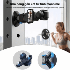 Đế 3 chân Telesin kiêm sạc cho Pocket 3 4 4P chân tự bung cổng sạc type C