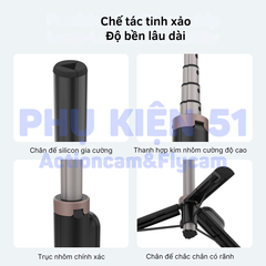 Tripod Telesin kiêm remote DJI Action 4 5 6 , Gopro 9 - 13 Black , điện thoại kéo dài 60cm