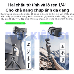 Ngàm tích hợp sạc Pocket 4 3 gắn nhiều phụ kiện ngàm kép cổng Type C
