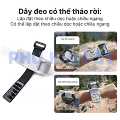 Dây đeo aMagisn cho Remote Insta360 Luna cố định giúp coi video trực tiếp