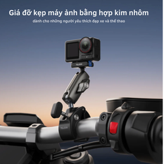 Kẹp càng cua Telesin cho Action 5 4 3 Osmo 360 gắn ghi đông xe xoay 360 độ tuỳ chỉnh