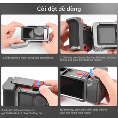 Tay cầm Flymile cho Action 5 Pro 4 3 hợp kim nhôm chắc chắn chụp hình đường phố