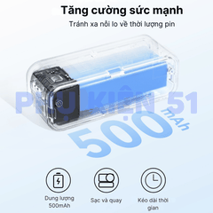 Pin dự phòng Telesin DJI Nano 500mAh kéo dài thời gian quay nhỏ gọn