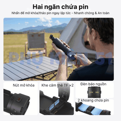 Tay cầm hộp sạc TELESIN cho Action 6 5 Osmo 360 cầm tay tiện dụng