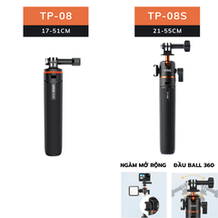 Gậy tripod Vrig Tp 08/08S kéo dài 51cm Gắn Gopro Osmo Action Insta360 Ace Pro