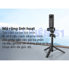 Báng tay cầm cho Insta360 X5 X4 Air tích hợp Remote chụp ảnh đường phố