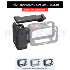 Báng tay cầm Telesin DJI Action 3 4 5 Pro tương thích khung kim loại khung nguyên bản
