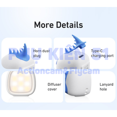 Đèn Telesin Pocket 3 trợ sáng nhỏ gọn hít nam châm thao tác nhanh tiện lợi S5-BGD-13