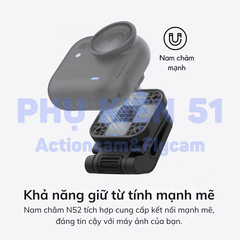 Đế nam châm Telesin kẹp nón Insta360 Go Ultra xoay 360 độ S3-HMH-05-TIS