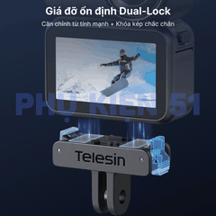 Ngàm nam châm Telesin Action 6 Nano giúp gắn nhiều phụ kiện