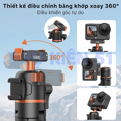 Gậy Vrig kiêm Remote Action 6 5 4 Osmo 360 gấp gọn tích hợp ngàm dài 55cm