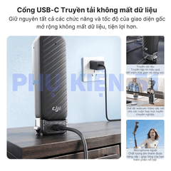 Ngàm tích hợp sạc Pocket 4 3 gắn nhiều phụ kiện ngàm kép cổng Type C