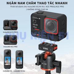 Tripod Vrig Ac 50 cho Insta360 X5 Ace Pro 2 tích hợp Remote kéo dài 55cm tiện lợi