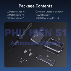 StreetGrip Kit TELESIN GOPRO 9 10 11 12 13 BLACK - Tay cầm hỗ trợ chụp hình đường phố nghệ thuật