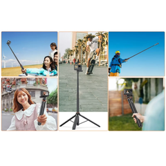 Gậy Vrig Tp 21 kéo dài 128cm tích hợp tripod gắn Actioncam Gopro Insta360 Actioncam