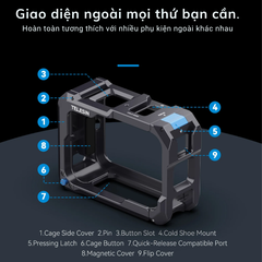 Khung hợp kim nhôm Gopro 13 12 11 10 9 Black nâng cấp tích hợp nhiều phụ kiện