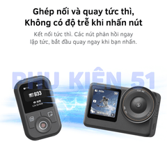 Remote Telesin cho DJI Action 6 5 4 , Osmo 360 điều khiển từ xa lên tới 60m, kháng nước , tiện lợi