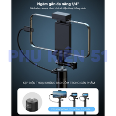 Gậy sạc Telesin 2.0 dự phòng Actioncam Insta360 Gopro 5000mah kéo dài thời gian sử dụng