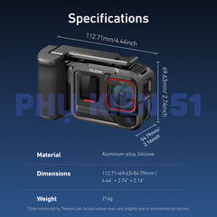 StreetGrip Kit TELESIN cho Insta360 Ace Pro 2 / Pro- Tay cầm hỗ trợ chụp hình đường phố nghệ thuật