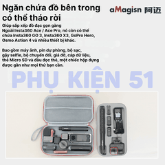 Túi aMagisn đựng Insta360 Ace Pro 2 nhiều phụ kiện gọn gàng
