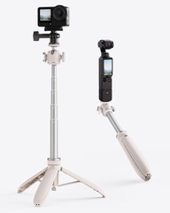 Tripod Telesin tự bung chân kéo dài 65cm gắn Actioncam Pocket Màu trắng