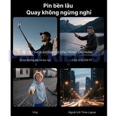 Gậy sạc Telesin 2.0 dự phòng Actioncam Insta360 Gopro 5000mah kéo dài thời gian sử dụng