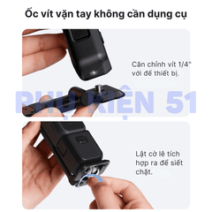 Tay cầm gấp gọn Pocket 3 4 4P kiêm tripod , đế từ tính chân đứng cầm tay