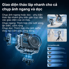 Khung chống nước aMagisn Action 6 bảo vệ camera chống nước bơi lặn
