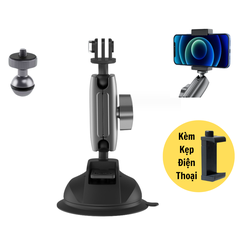 Chân đế TELESIN hít kính cho ActionCam thân kim loại chắc chắn, hút mạnh