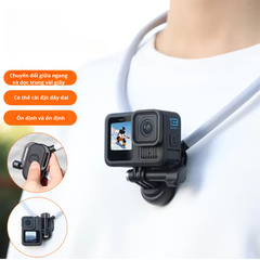 Vòng đeo cổ Vrig Ac 01 SE gắn Actioncam thao tác nhanh chóng dây cố định chống rung lắc