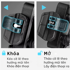 Giá đỡ điện thoại Motowolf MH1 2025 nhỏ gọn chống sốc tháo lắp nhanh