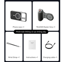 TELESIN Master Grip for iPhone 17 Pro Max - Báng tay cầm chuyên nghiệp quay phim chụp hình ổn định