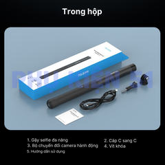 Gậy sạc Telesin 2.0 dự phòng Actioncam Insta360 Gopro 5000mah kéo dài thời gian sử dụng