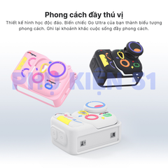 Silicon aMagisn cho Insta360 Go Ultra bảo vệ camera màn hình màu sắc vui nhộn