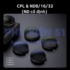 Bộ lọc Telesin CPL UV VND 2-32 cho Action 6 chuyên nghiệp có thể điều chỉnh ND