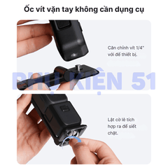 Tay cầm gấp gọn Pocket 3 4 4P kiêm tripod , đế từ tính chân đứng cầm tay