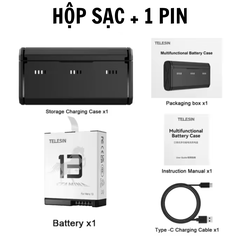 Hộp sạc và Pin Stamina Gopro 13 Black kéo dài thời gian sử dụng